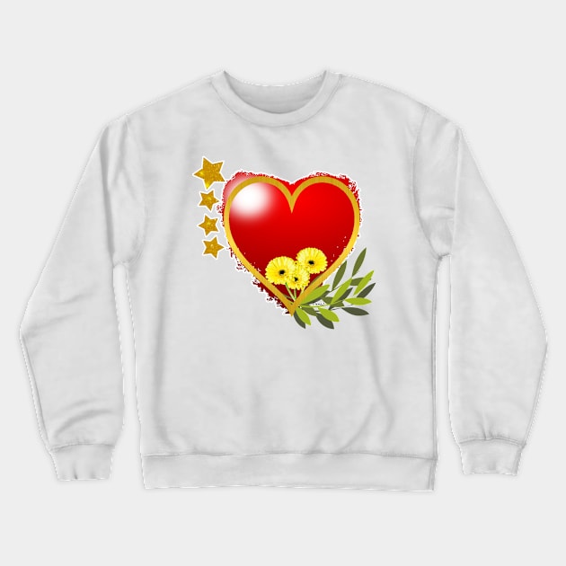 A Heart of Gold Crewneck Sweatshirt by ellenaJ